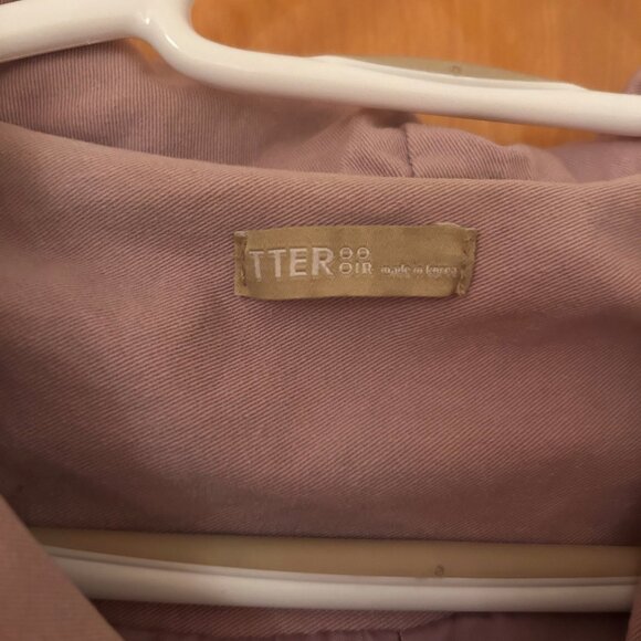 Manteau parka mauve à capuche - Purple hooded parka coat - Picture 3 of 4